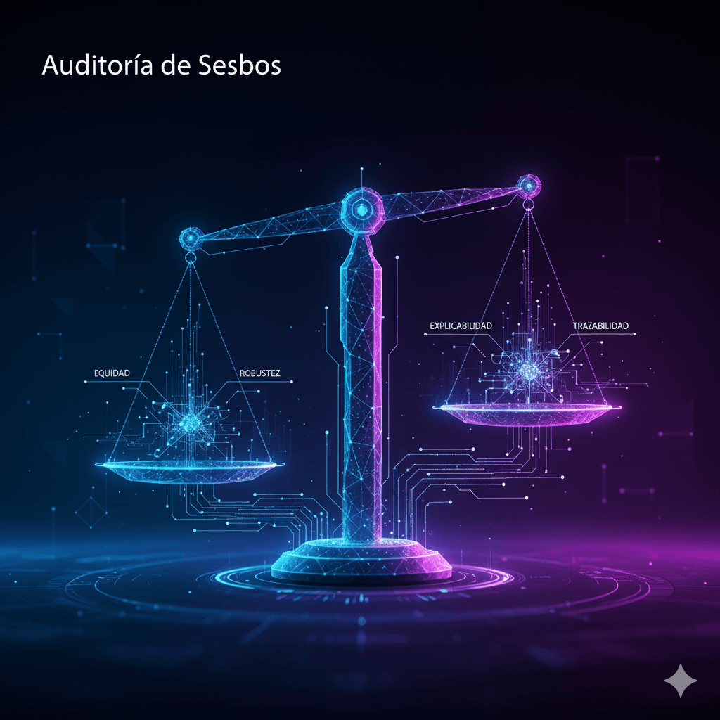 Composición visual de auditoría de sesgos